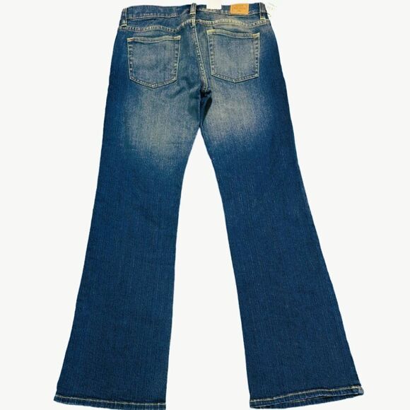 Old Navy Women's Blue Denim Low Waist Boot Cut Stretch Jeans 4 Short - Picture 3 of 8